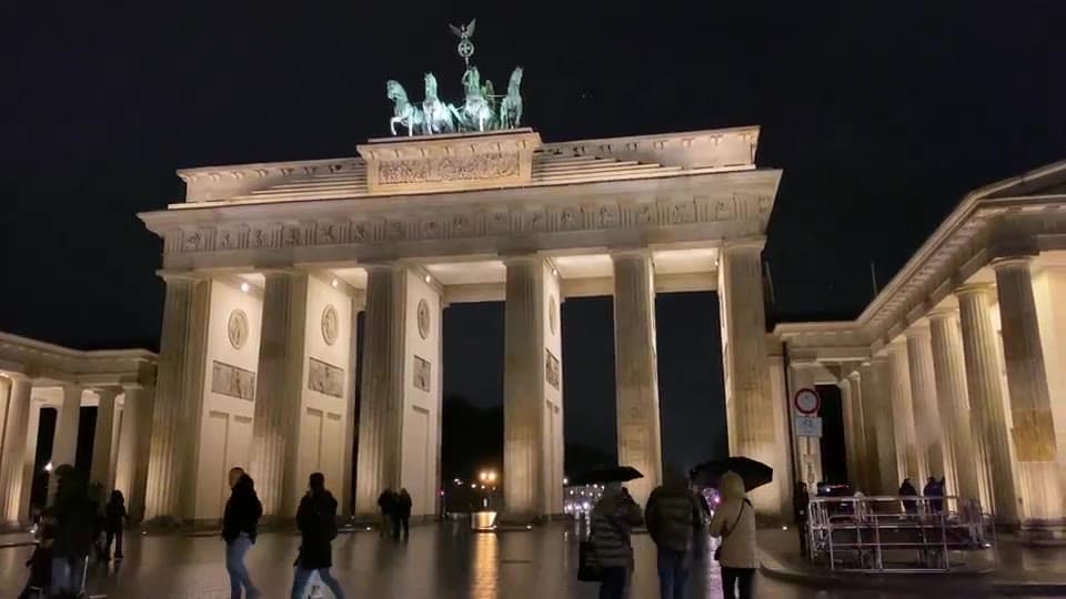 berlin city context at night