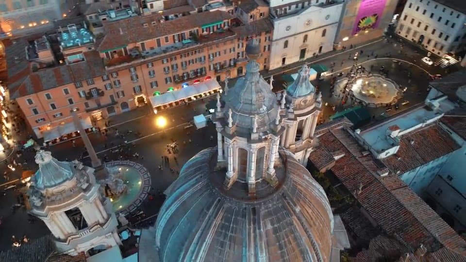 rome city context at night