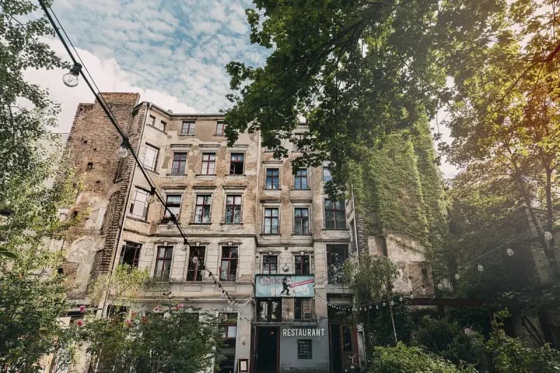 Exterior of Clärchens Ballhaus on Auguststraße in Berlin