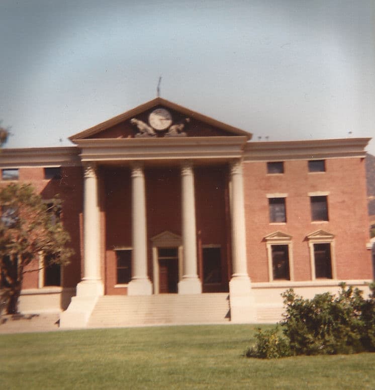 The courthouse facade on the Universal backlot in 1991