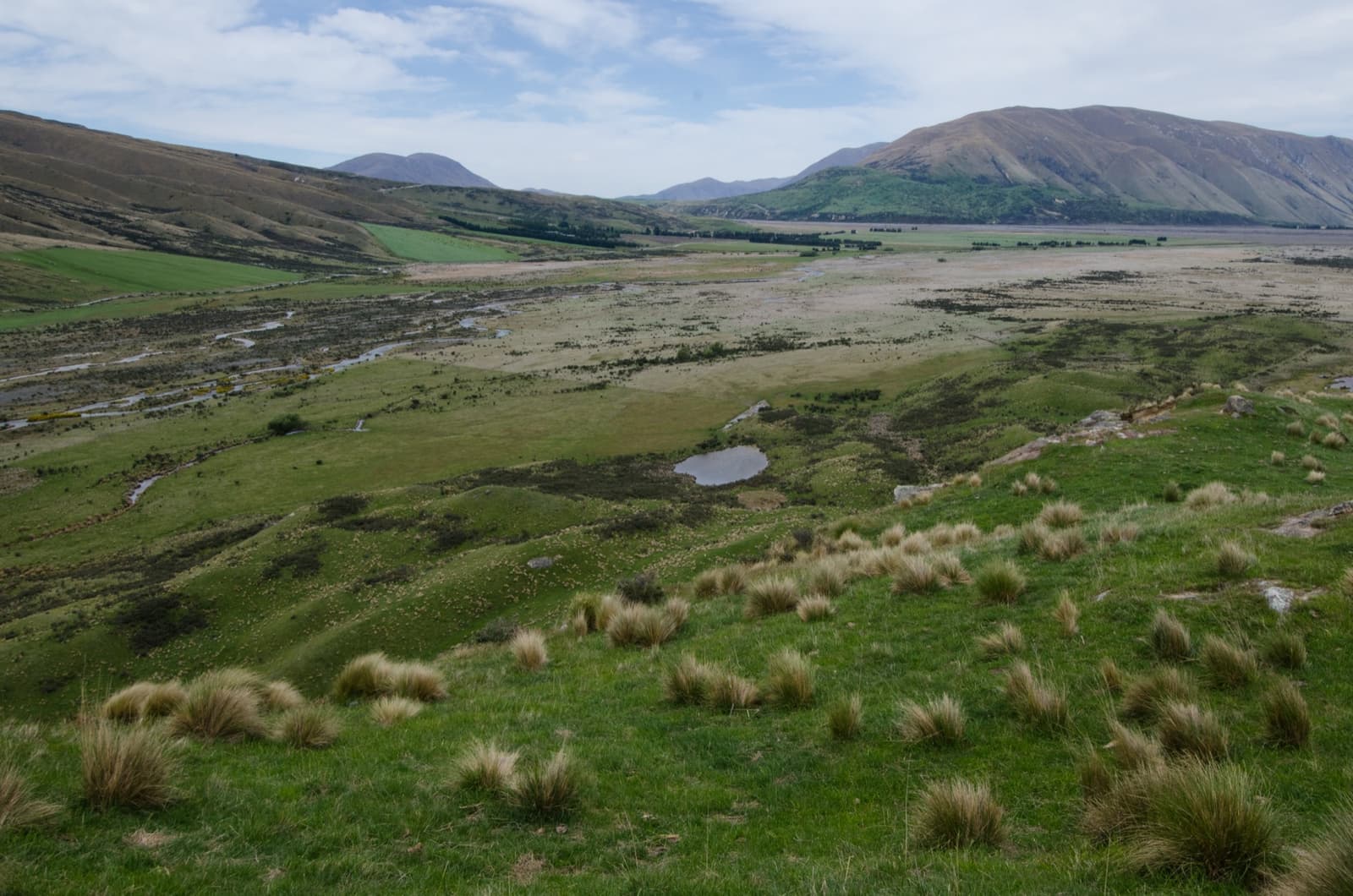 Looking out from a hilltop over the upper Rangitata River