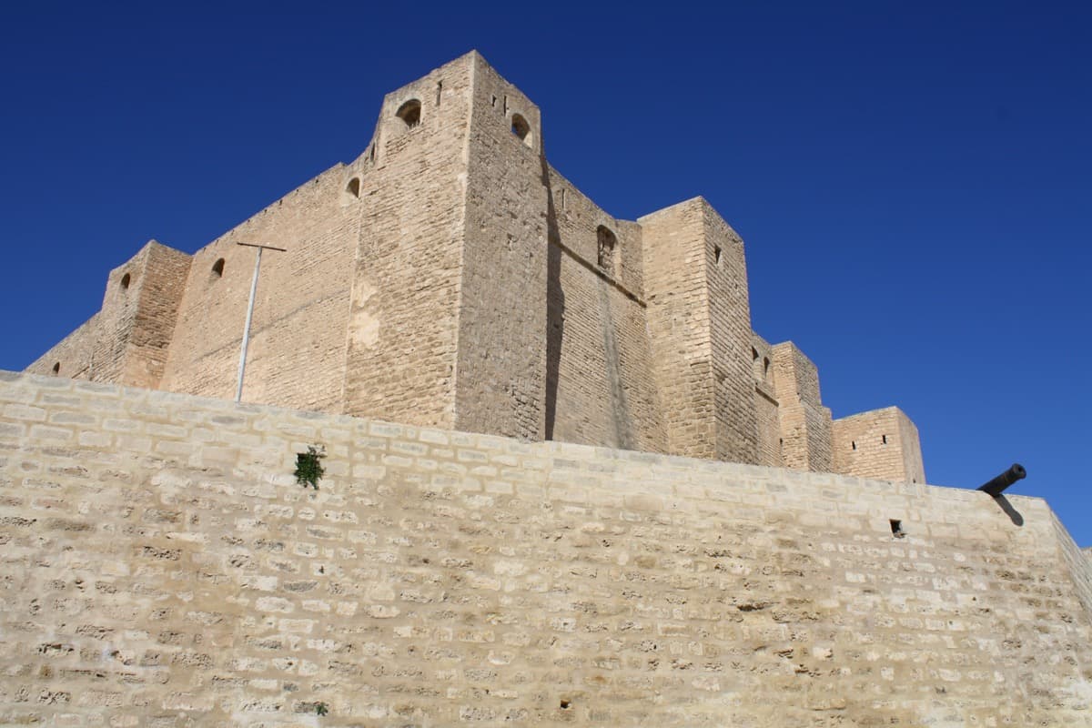 The old stone walls of the Kasbah of Sousse