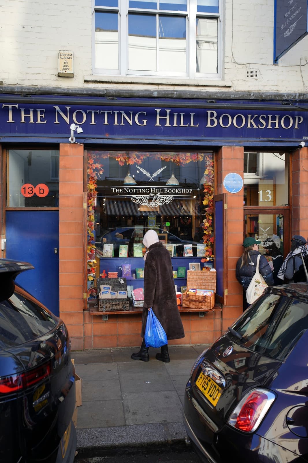 A small bookshop front with books in the window on Blenheim Crescent