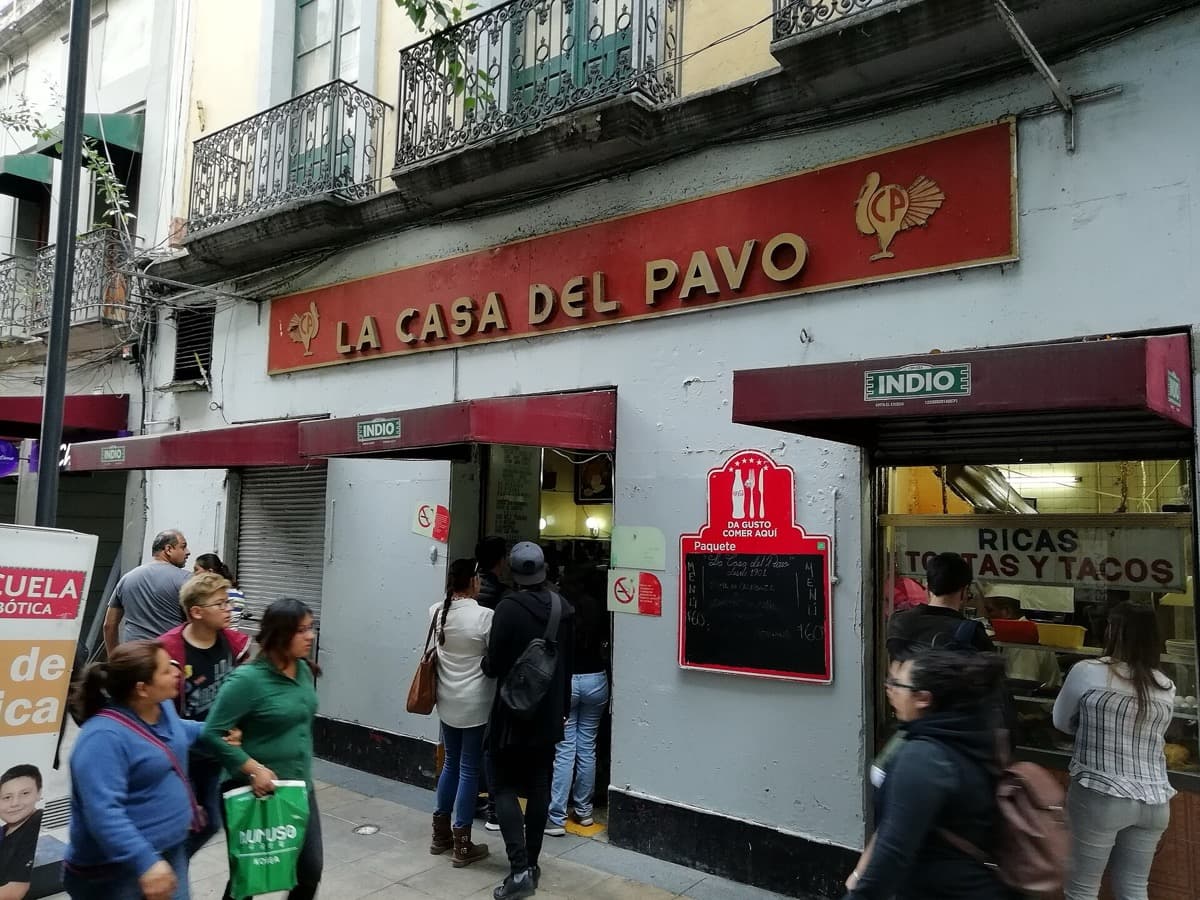 A restaurant doorway on a Centro Histórico street