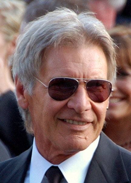 Harrison Ford in a dark suit at Cannes