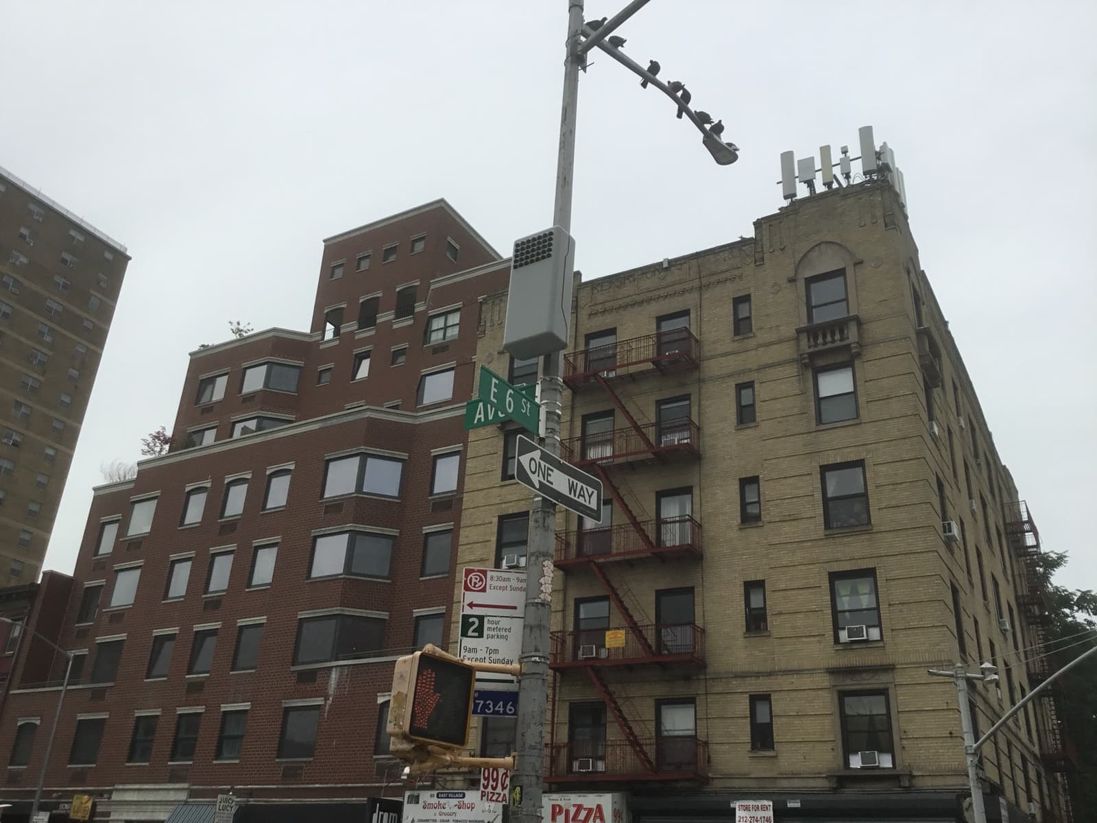Tenement buildings on the corner of Avenue A and East 6th Street