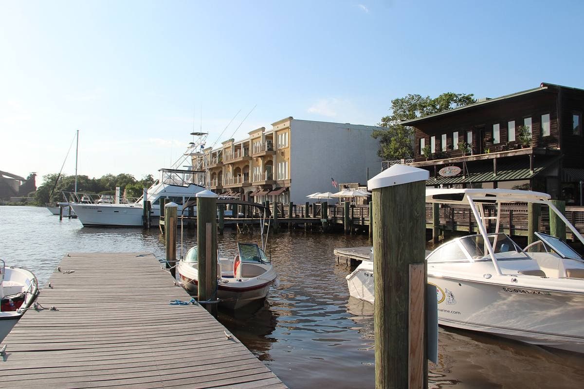 Boats moored in the harbour at Georgetown