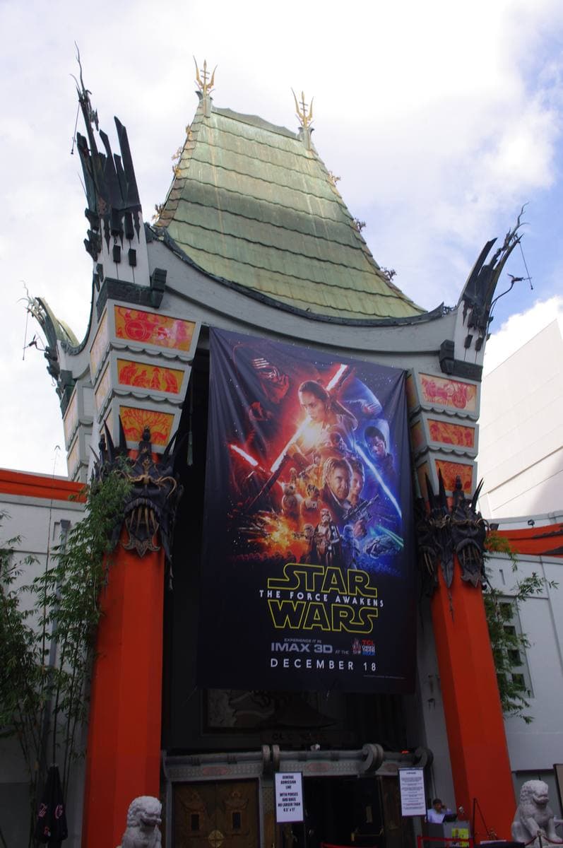 The pagoda-roofed front of the TCL Chinese Theatre in Hollywood