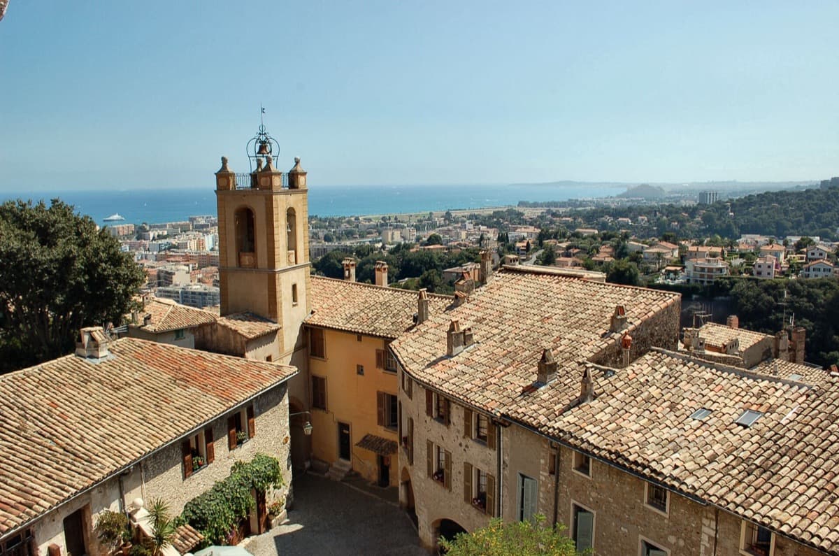 Terracotta roofs and narrow streets of an old hill village