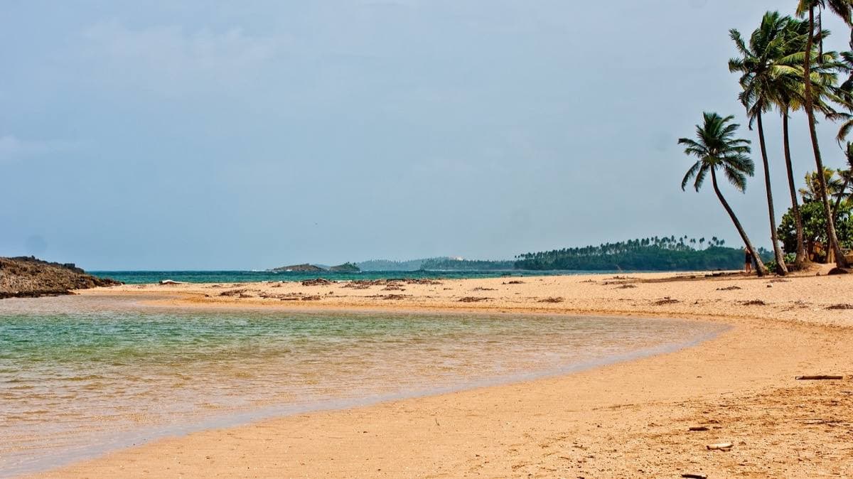 A sandy beach and reef at Puerto Nuevo, Vega Baja