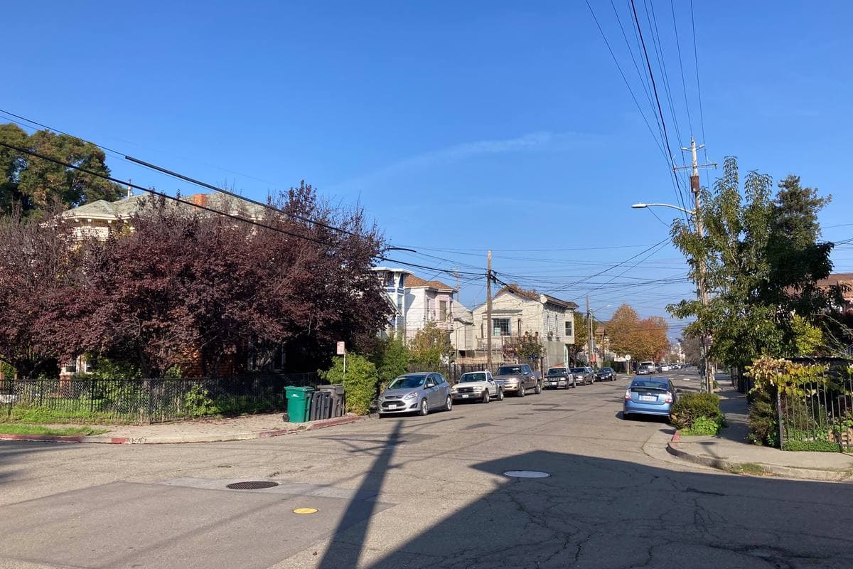 A street of houses in West Oakland