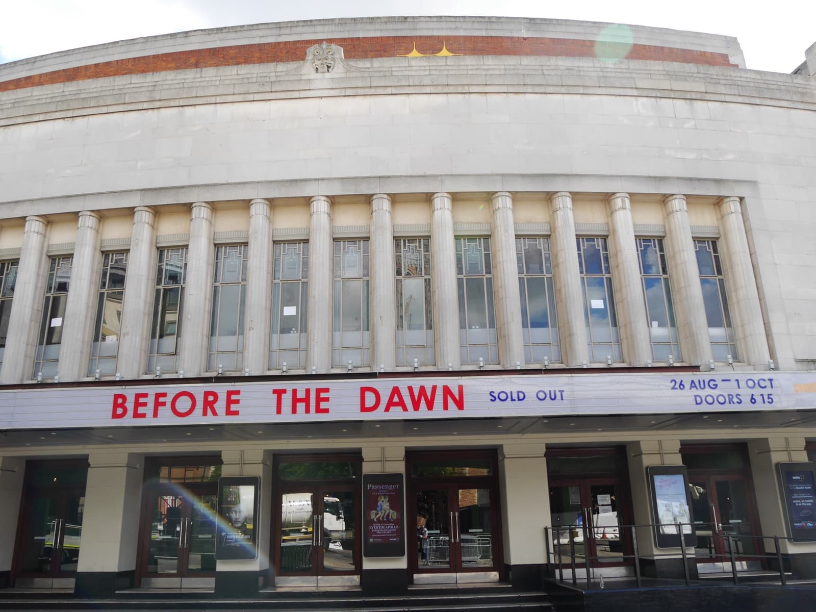 The Art Deco front of the Hammersmith Apollo
