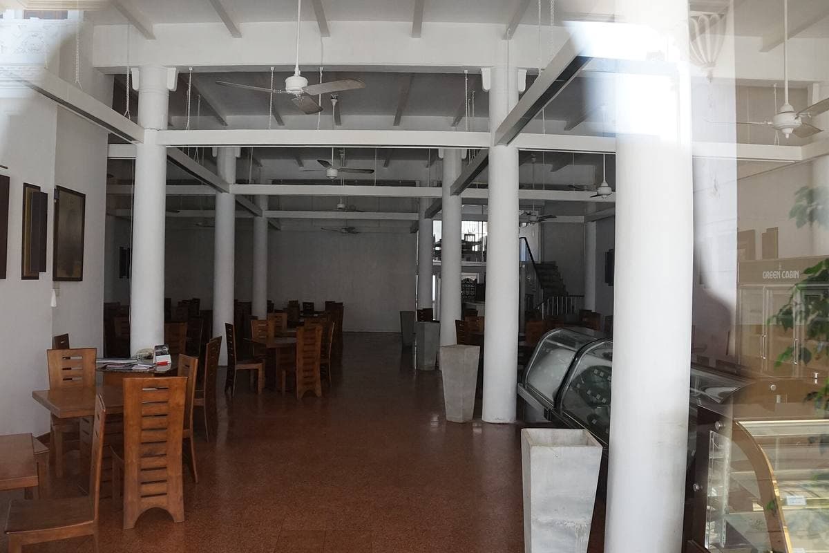 The ground-floor front of the Pagoda Tea Rooms in the De Mel Building, Colombo