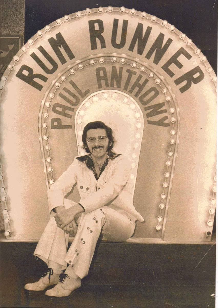 A DJ at the turntables inside the Rum Runner club in 1977