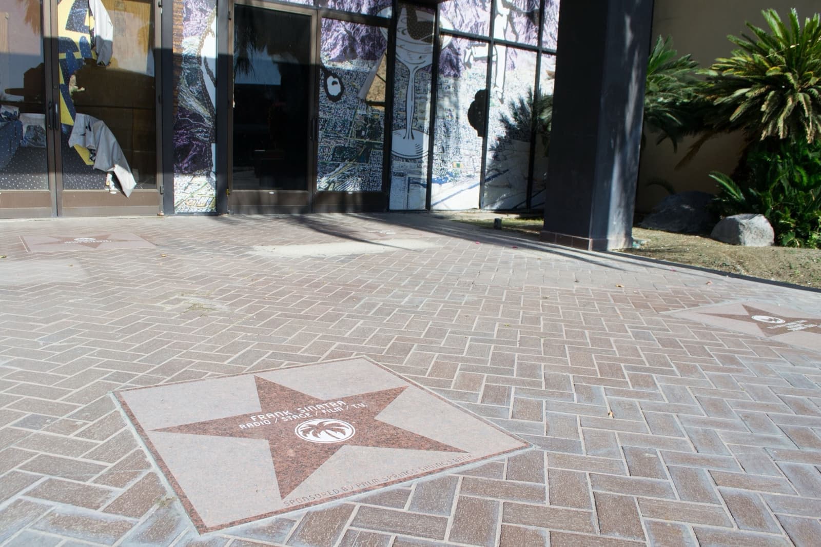 A star with Frank Sinatra’s name set in the pavement
