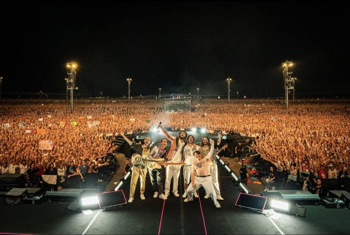 A huge outdoor concert crowd at RCF Arena Campovolo