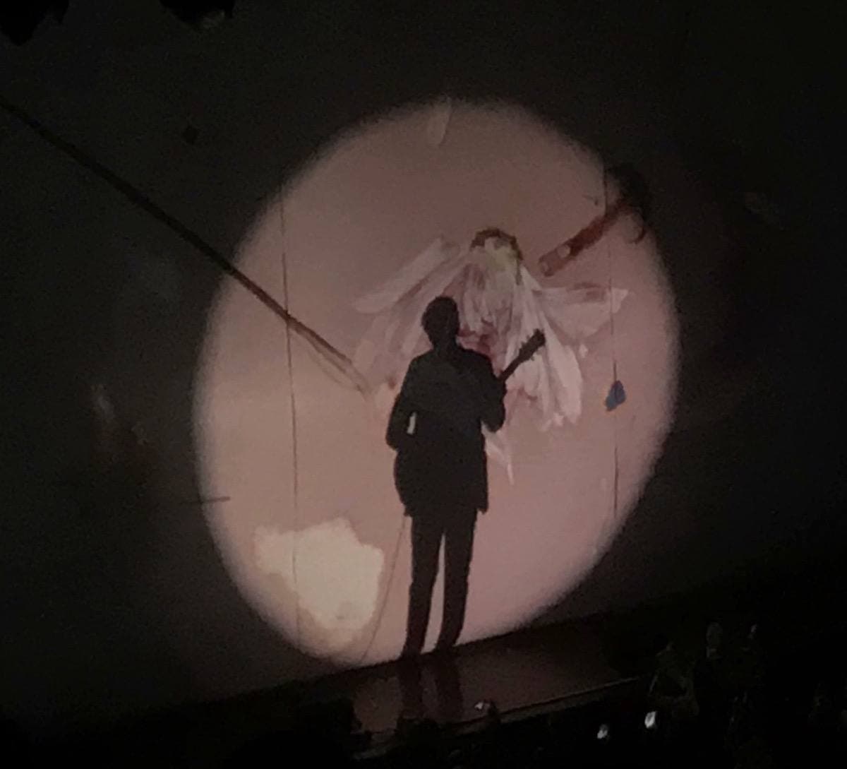 Harry Styles on stage at the opening of his first solo tour in 2017