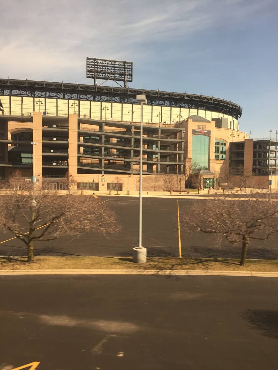 The exterior of the White Sox ballpark in Chicago