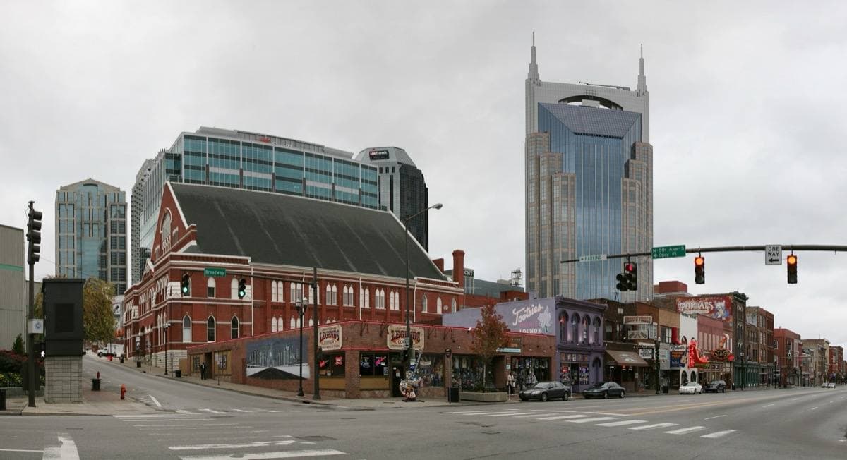 A panorama of downtown Nashville