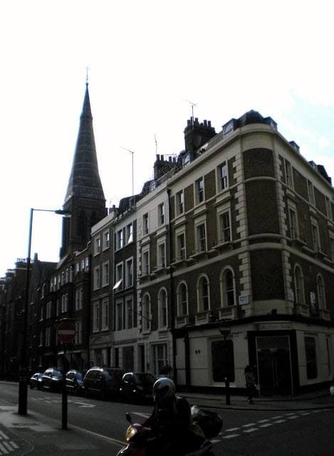 Margaret Street in central London, lined with tall buildings