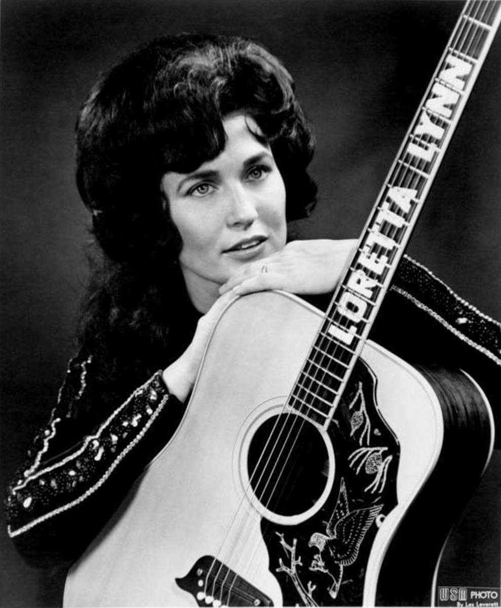 Loretta Lynn in 1965, a black-and-white promotional portrait