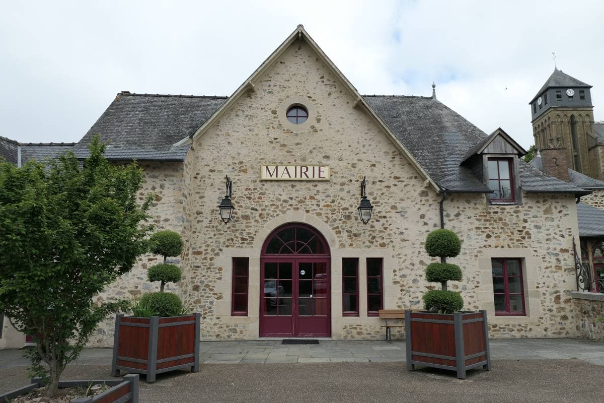 The town hall of Chailland in Mayenne, France
