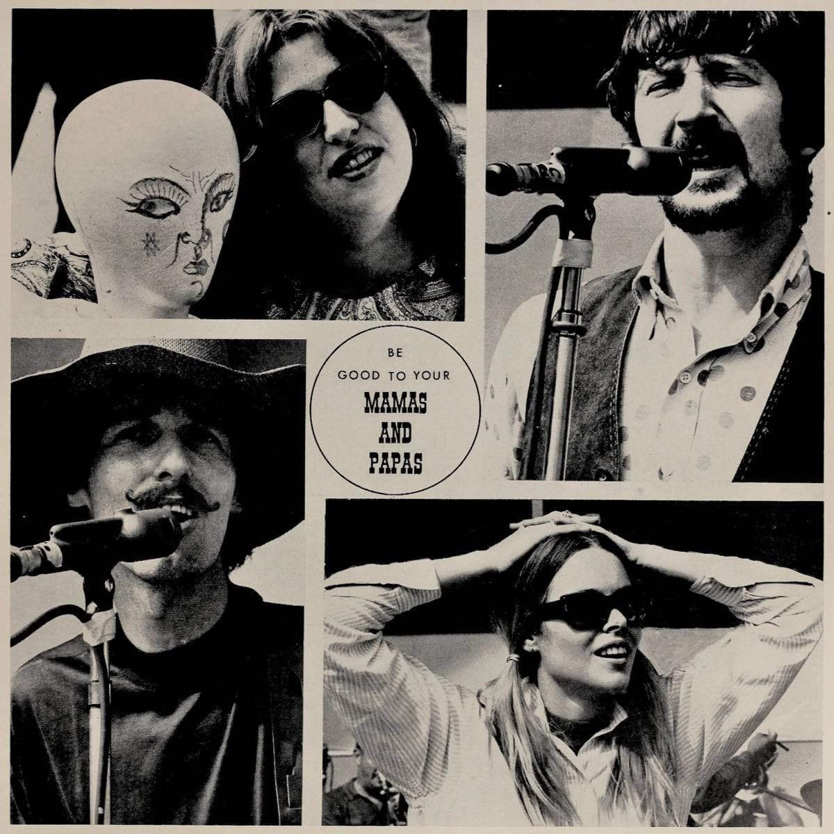 A magazine cover with a photograph of the four singers