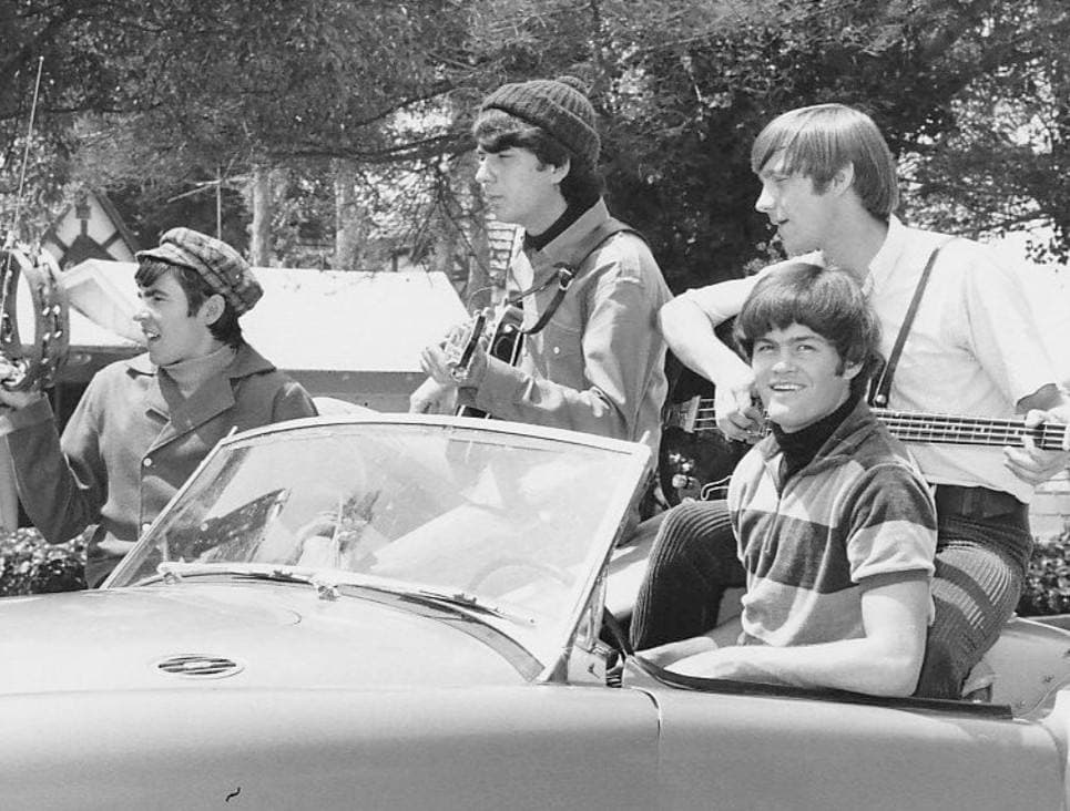 The four Monkees together in a still from their television series