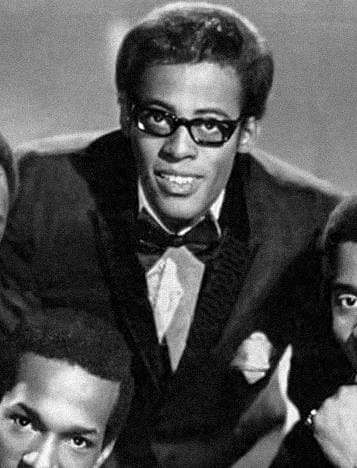 David Ruffin in glasses and a bow tie, 1964