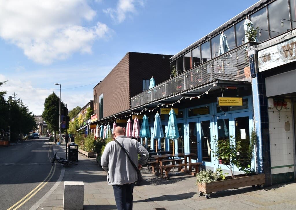 The Young Vic theatre frontage on The Cut