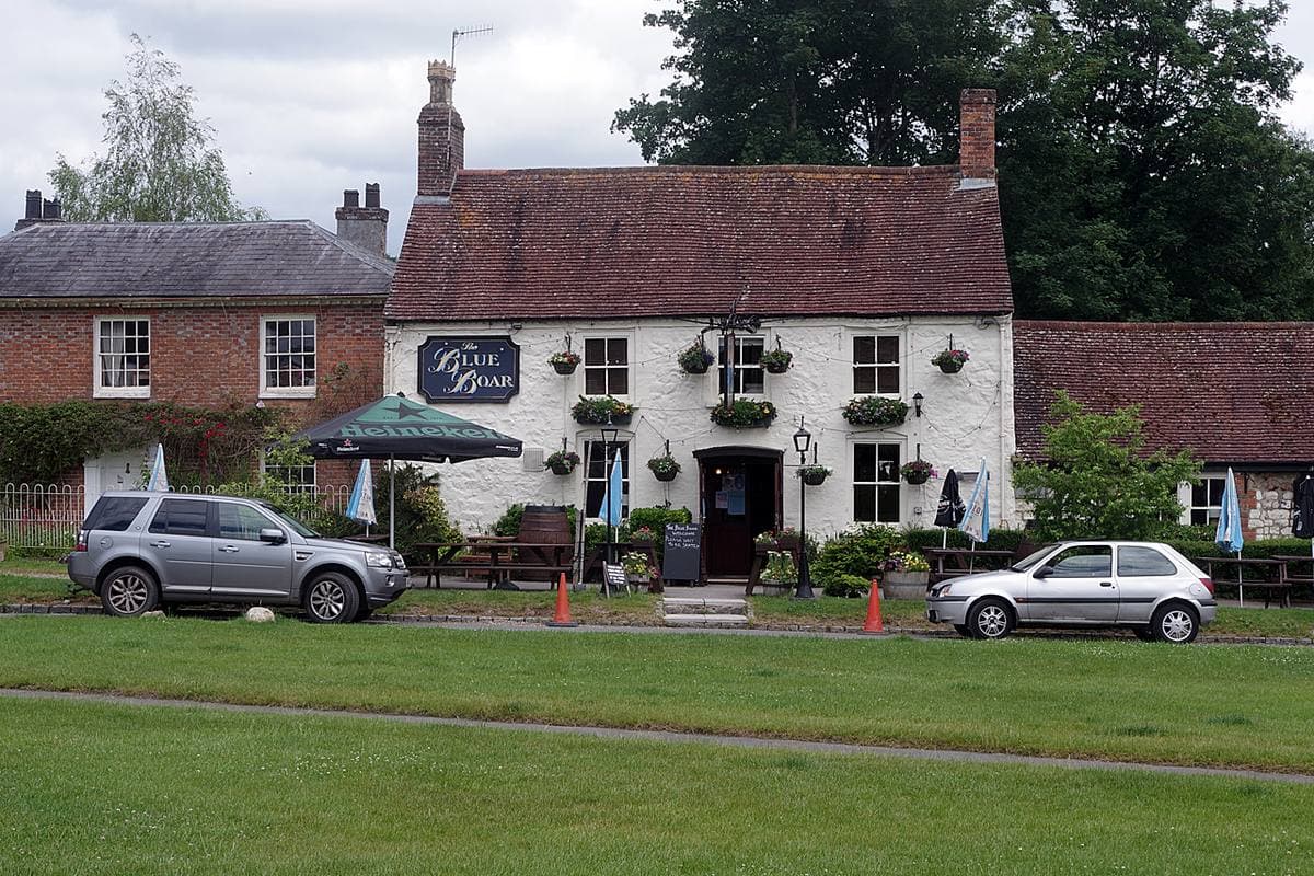 A village pub facing a green
