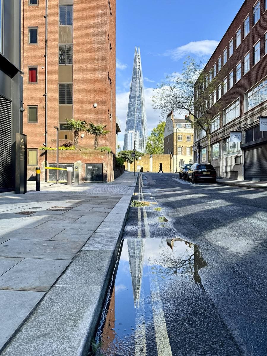 A Bankside street with modern buildings