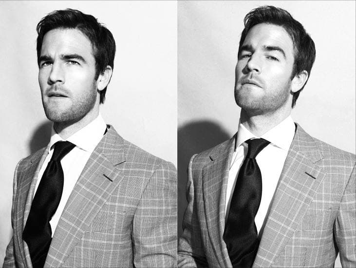 James Van Der Beek smiling in a studio portrait