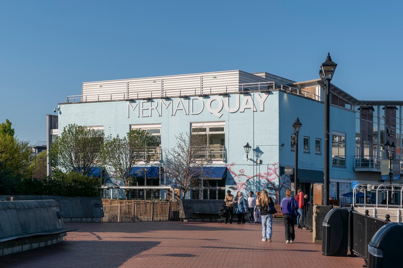 The Mermaid Quay building on the Cardiff Bay waterfront