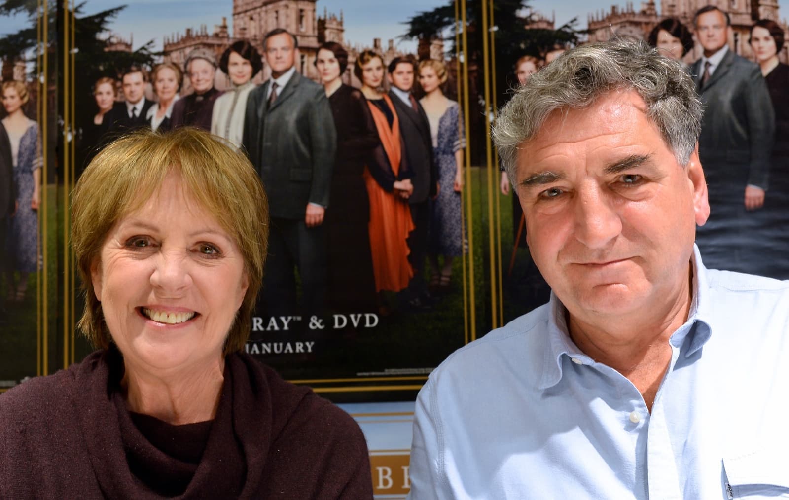 Penelope Wilton and Jim Carter side by side