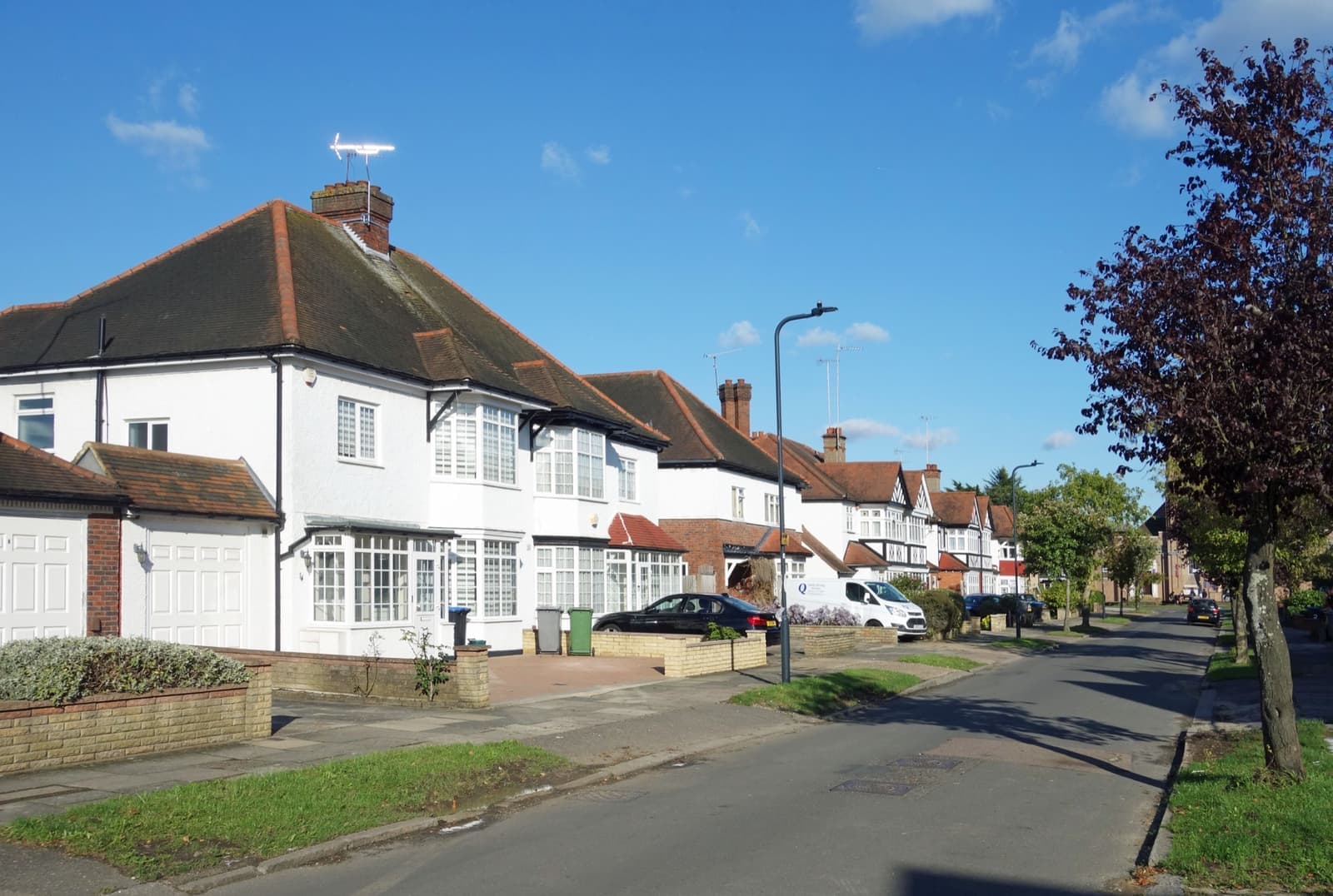A quiet Kenton street of 1930s semi-detached houses