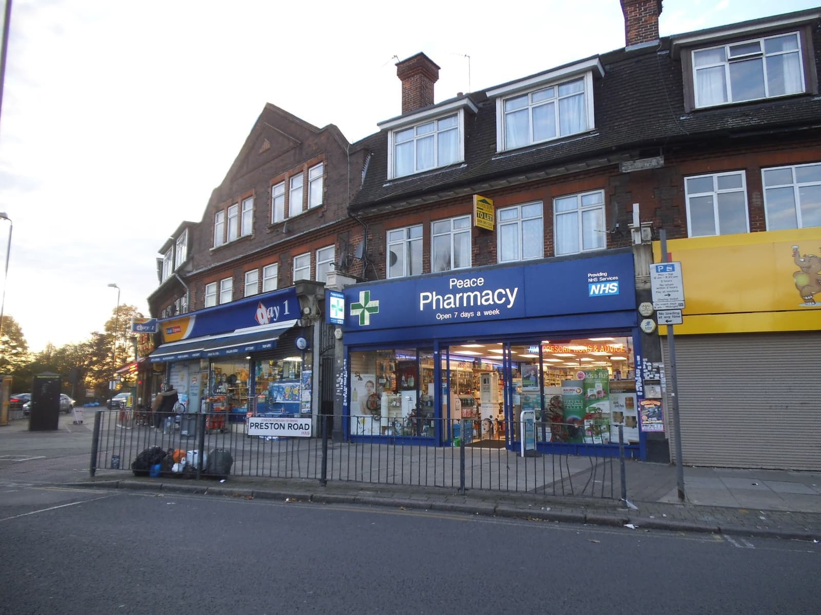 A parade of shops on Preston Road