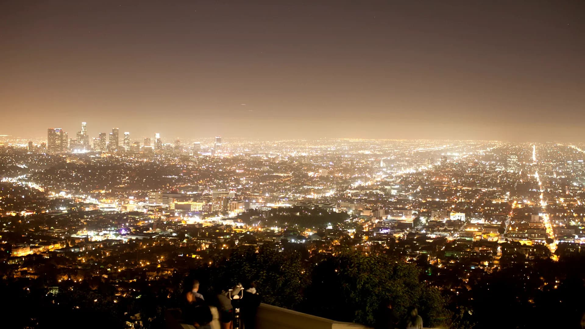 Los Angeles at night, seen from Griffith Observatory