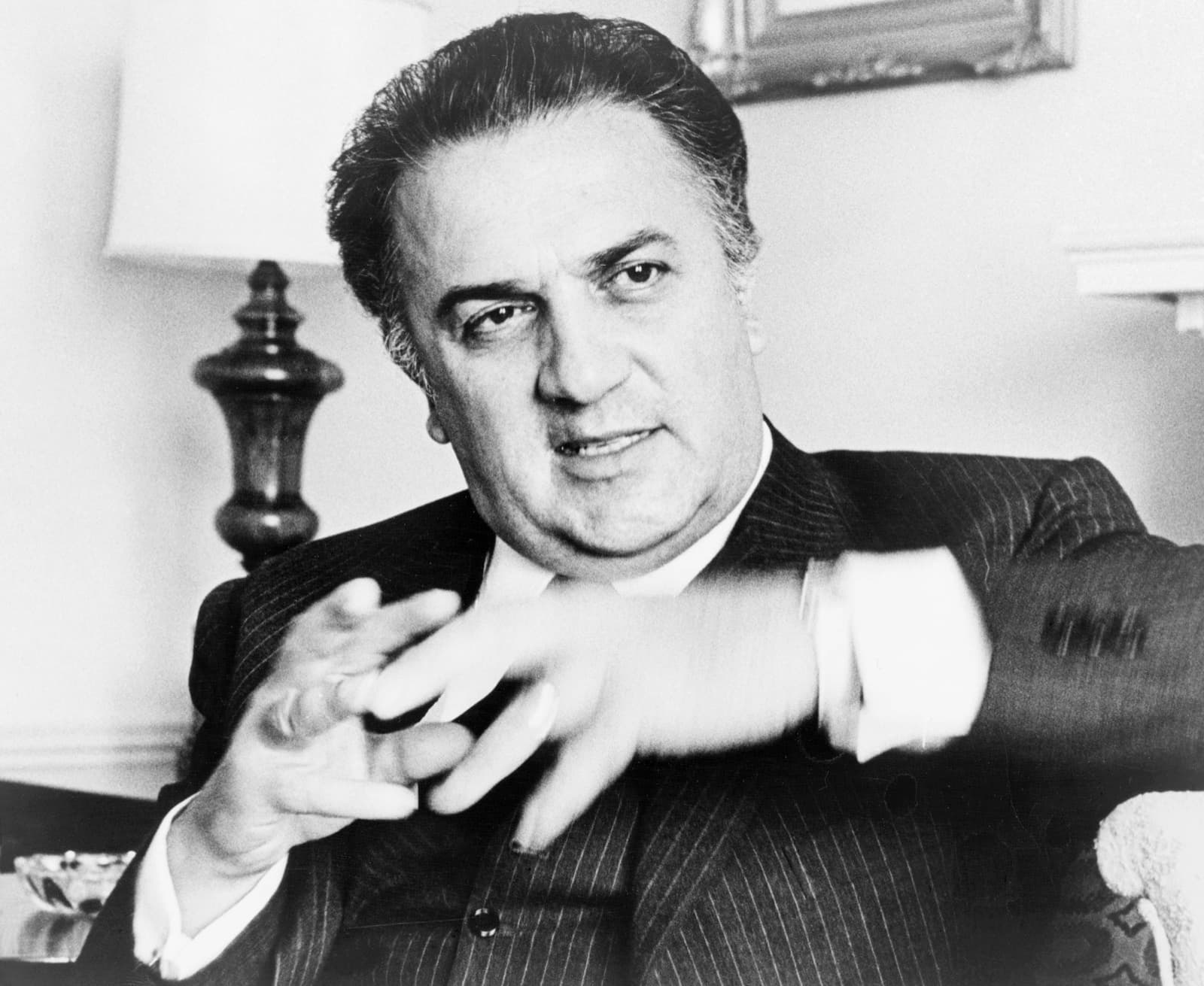 Federico Fellini photographed during the 1960s