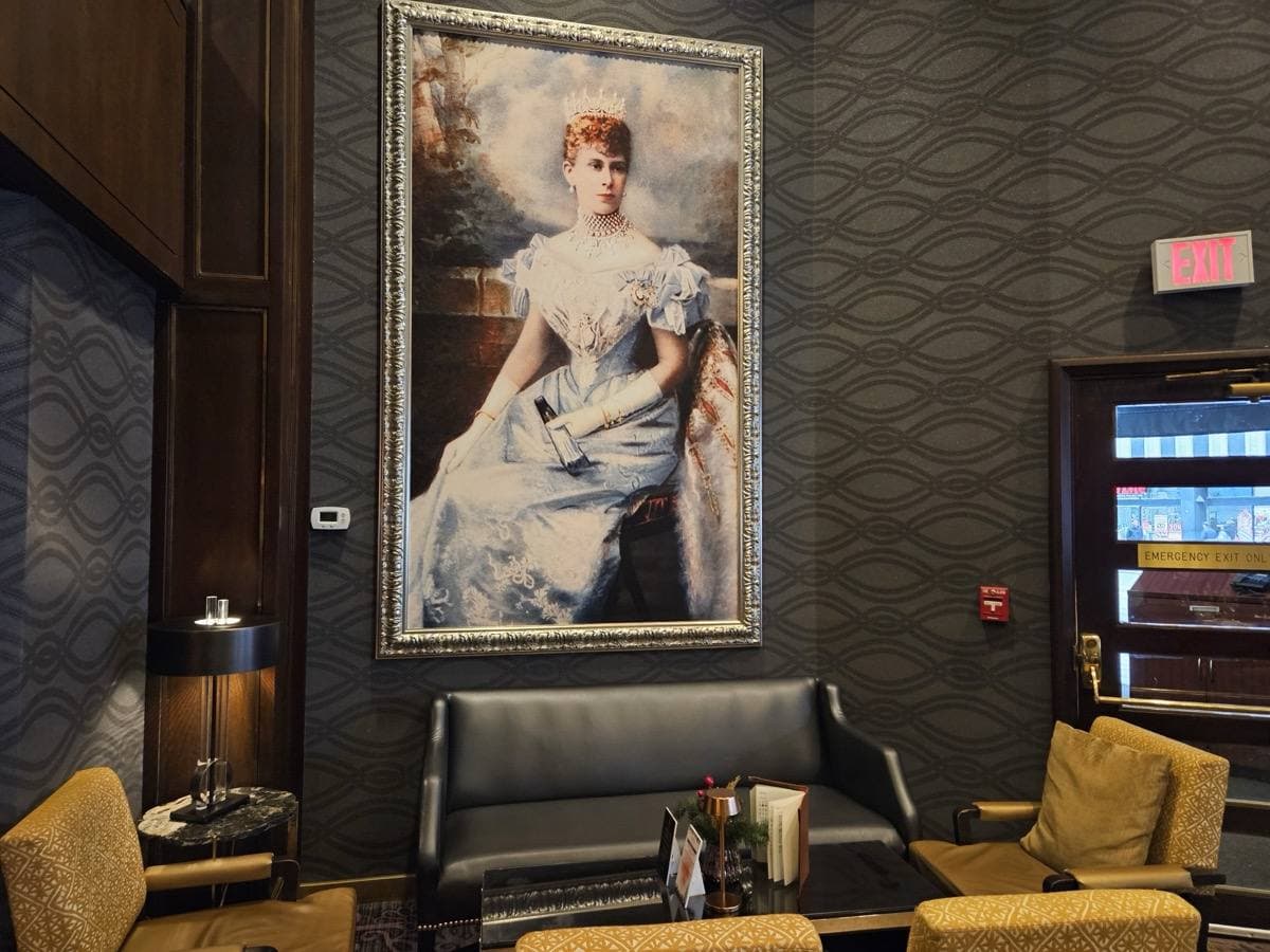 The Consort Bar with a royal portrait