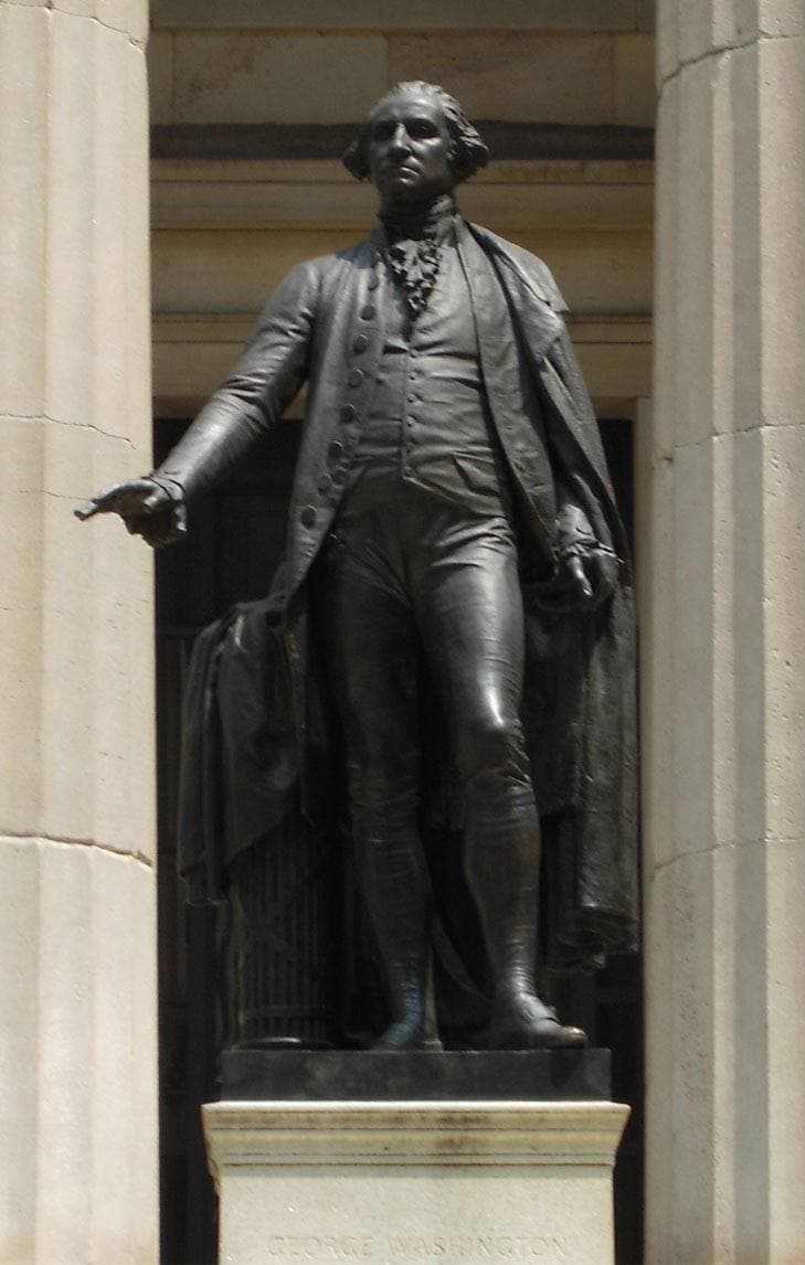Federal Hall with the statue of George Washington