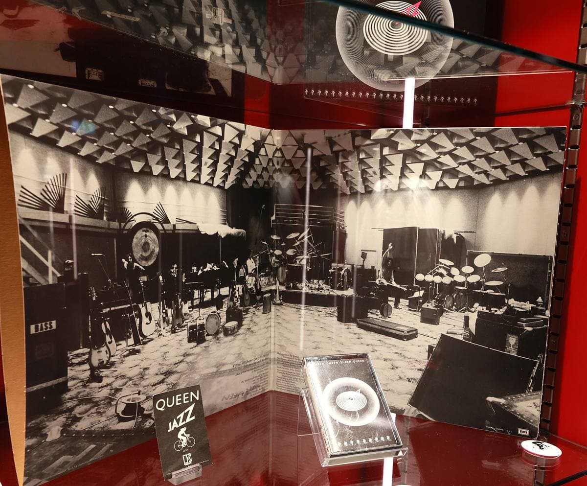 The recreated Mountain Studios control room in Montreux