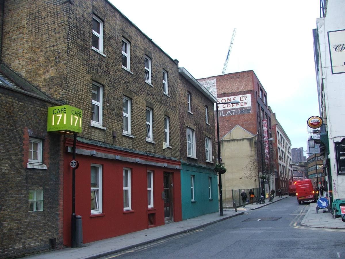A brick street with railway arches in Southwark