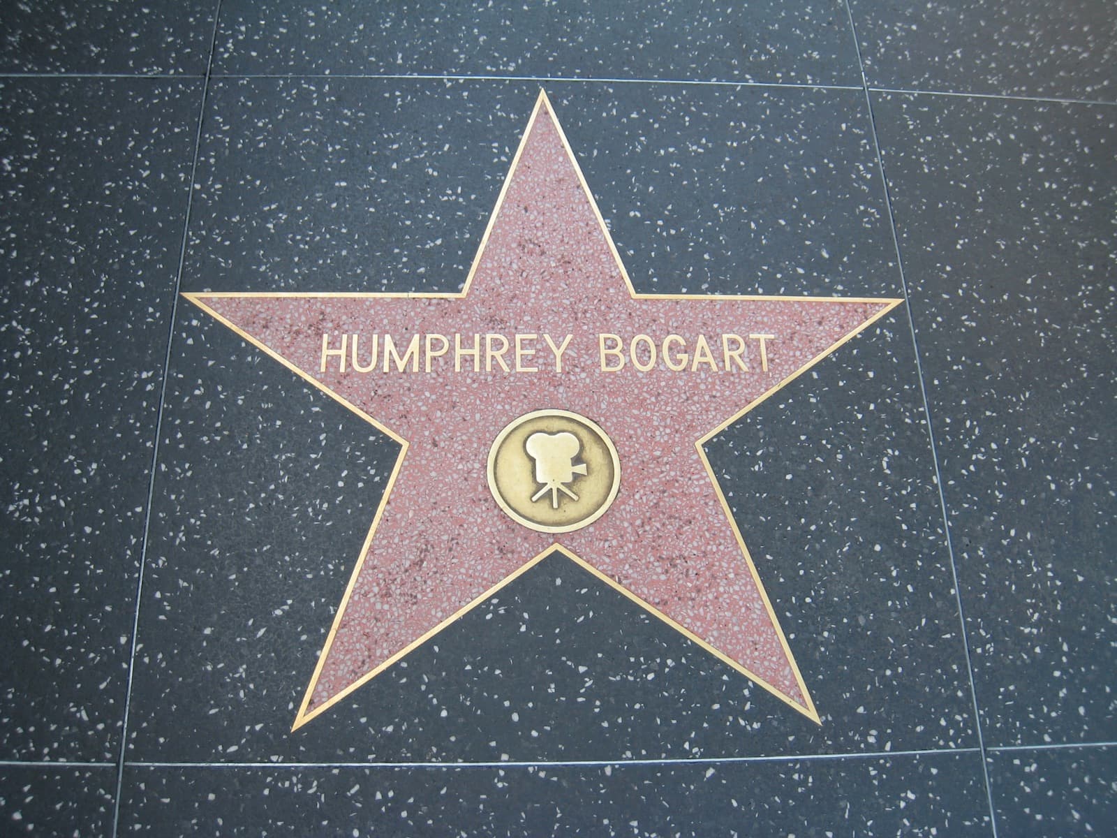 Humphrey Bogart’s star set in the Hollywood Boulevard pavement