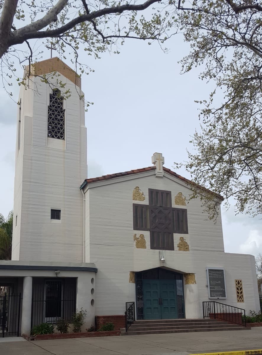 A church front on a North Sacramento street
