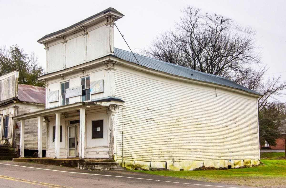 An old general store building at Belfast, Tennessee