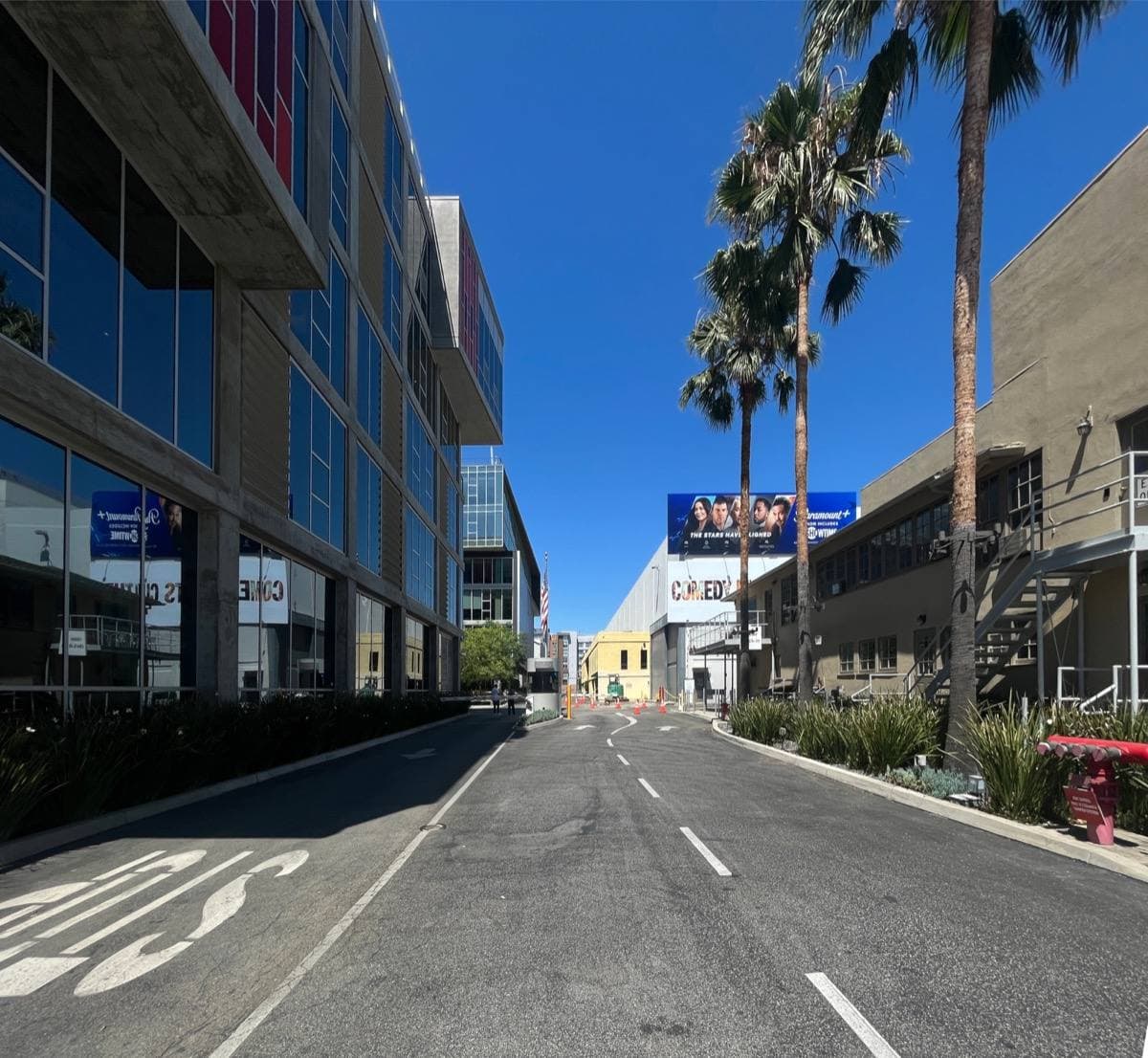 The studio gate on Formosa Avenue, West Hollywood, 2023