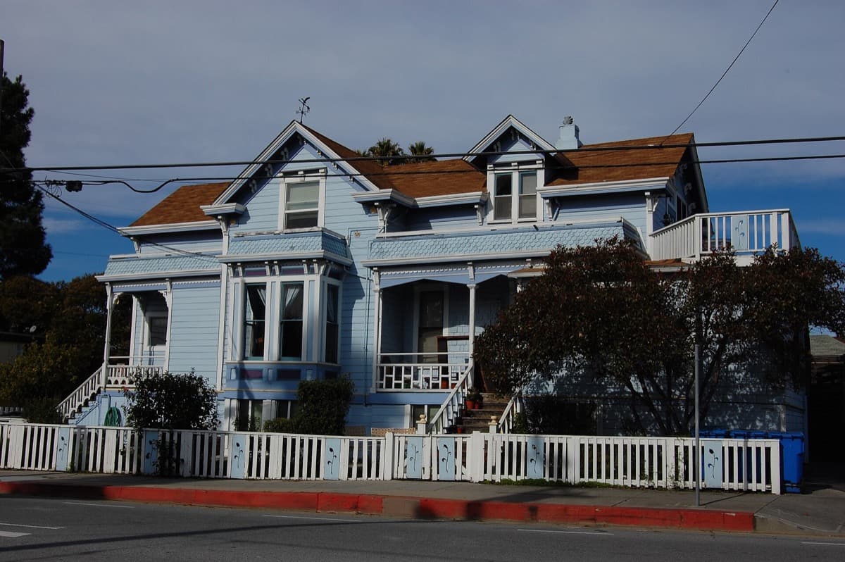 A low building on a quiet street in Santa Cruz