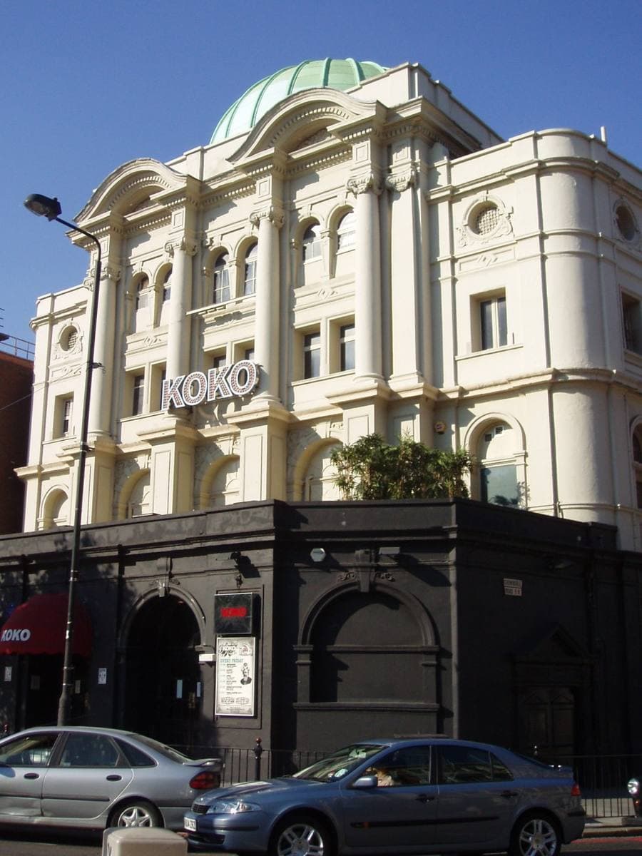 The domed theatre front of KOKO on Camden High Street