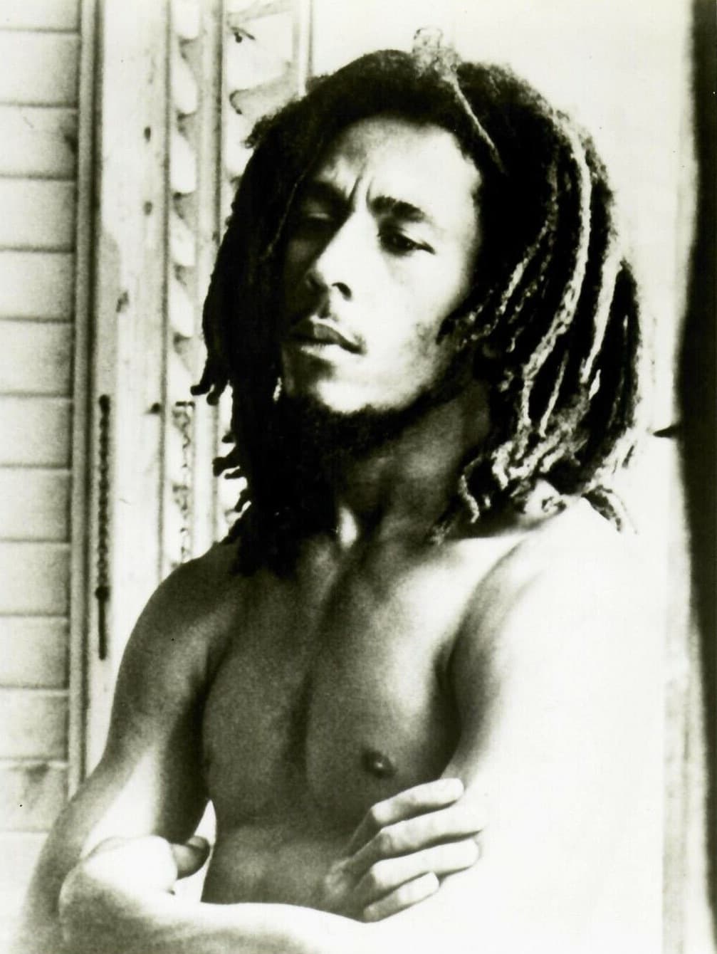 Portrait of Bob Marley in 1977